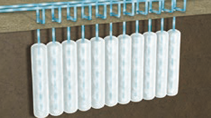 Illustration of frozen soil wall
