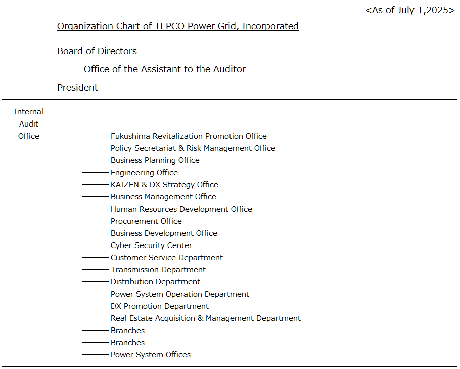 TEPCO Group Organizational Chart