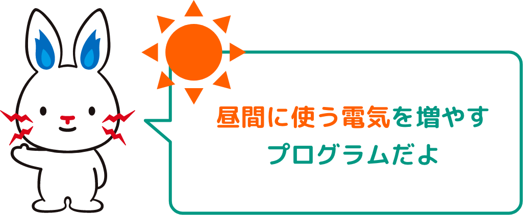 昼間に使う電気を増やすプログラムだよ