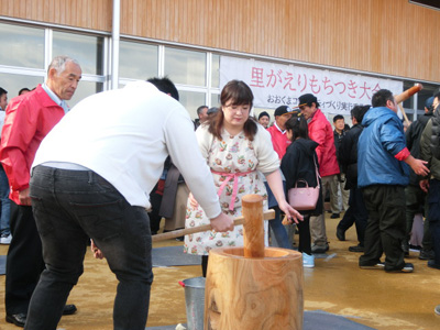 里がえりもちつき大会（大熊町）[2020年1月13日撮影]
