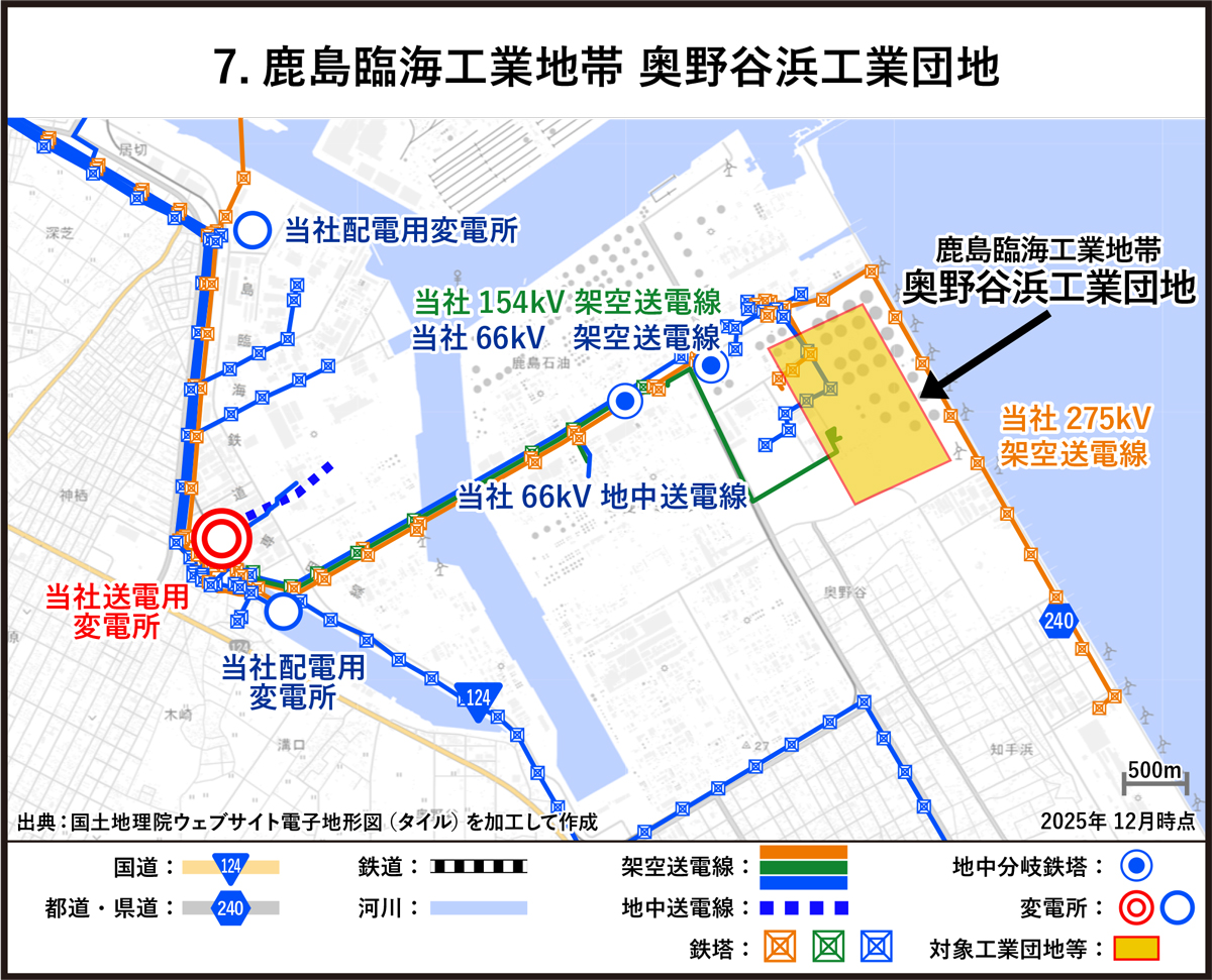 鹿島臨海工業地帯 奥野谷浜工業団地