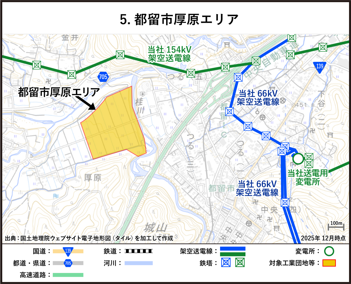 都留市厚原エリア